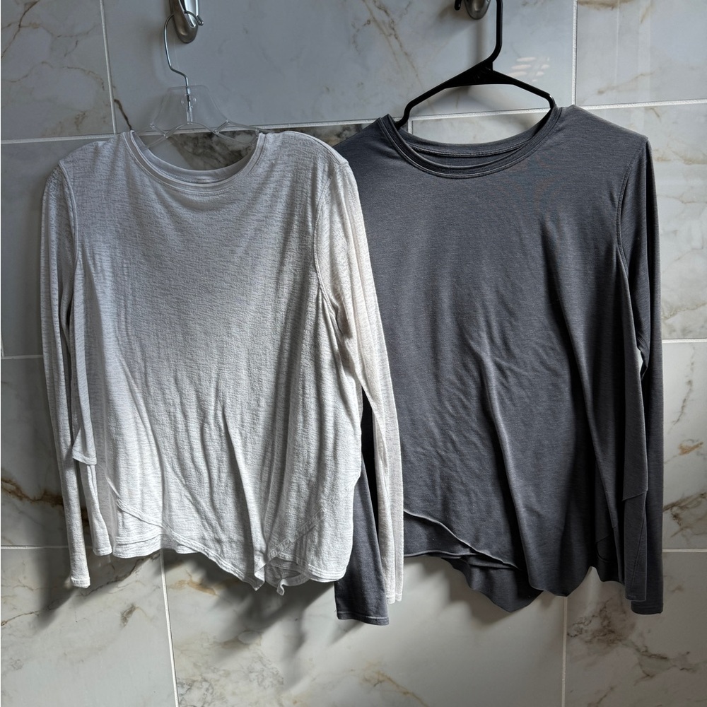 Grey & White Lululemon Shirts